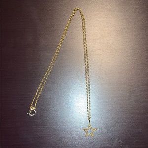 Gold star necklace